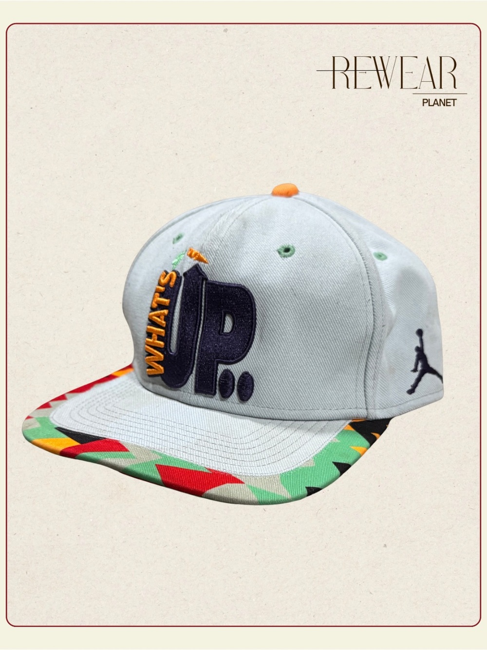 Air Jordan Hat Men Gray Space Jam What's Up Jumpman